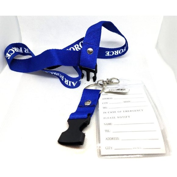 43" U.S Air Force ID Badge Detachable Lanyard Badge Holder Blue - Picture 8 of 11